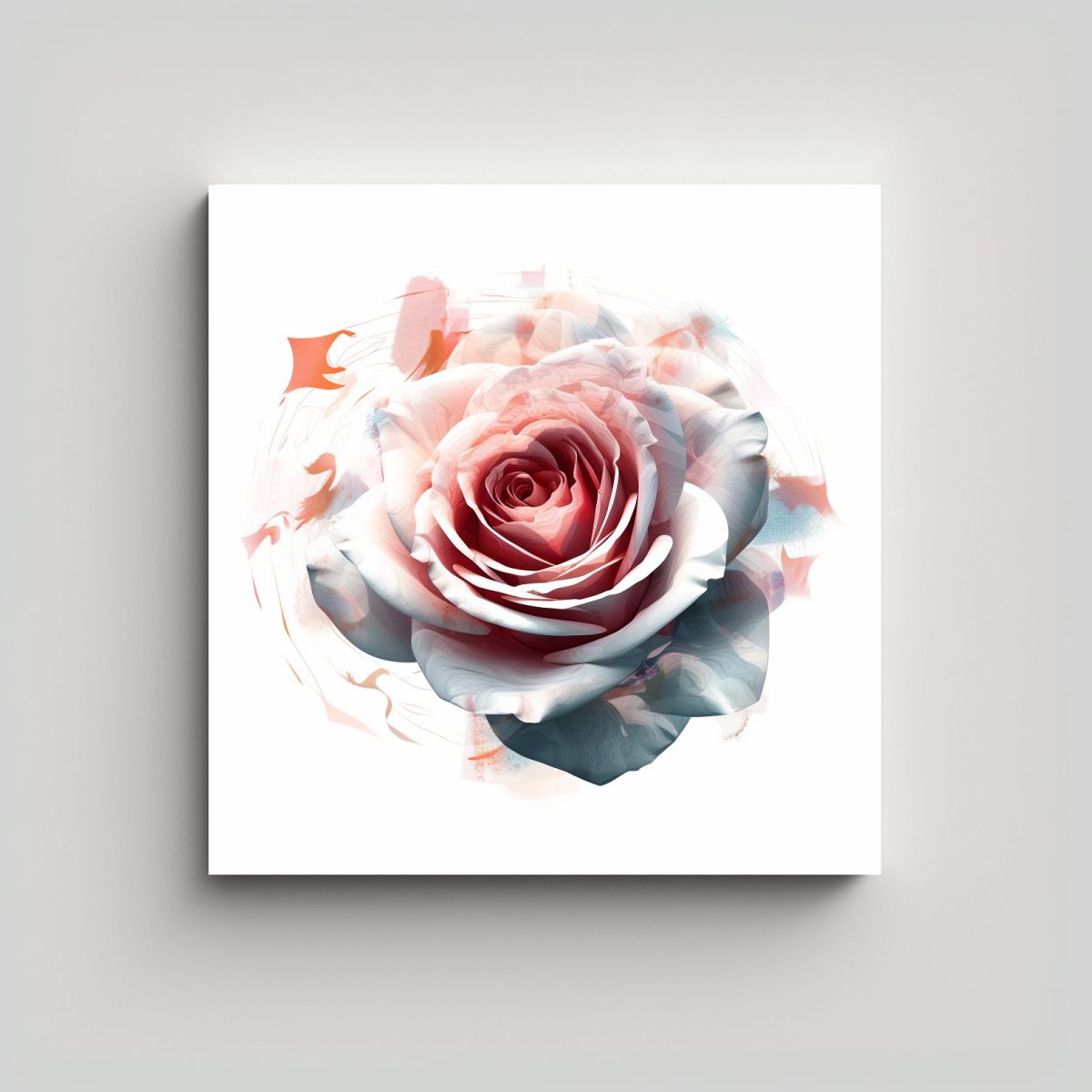 GENERICO - Composición Surrealista De Rosa Fantasía Sobre 70x70 Cm