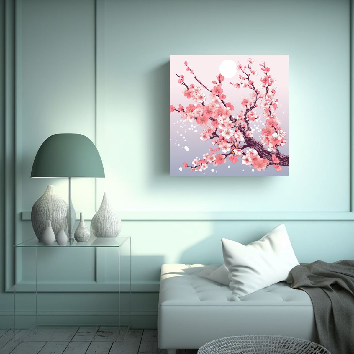 GENERICO - Mural Vintage En Lienzo Con Imagen Vectorial De 90x90 Cm