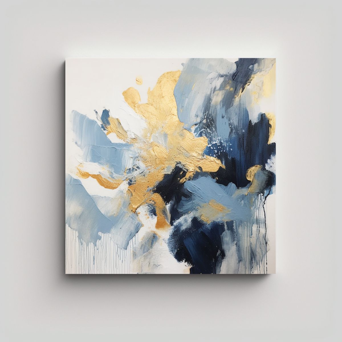 GENERICO - Cuadro Abstracto Con Colores Vibrantes Para 90x90 Cm