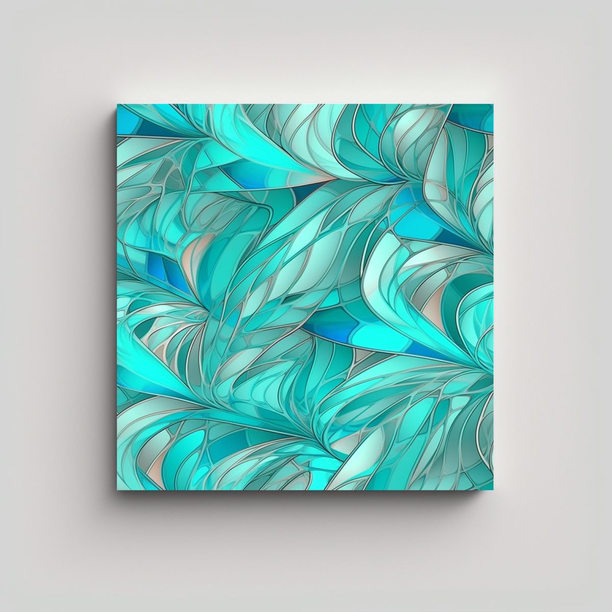 GENERICO - Pinturas Decorativas Con Patrón De Ondas 90x90 Cm