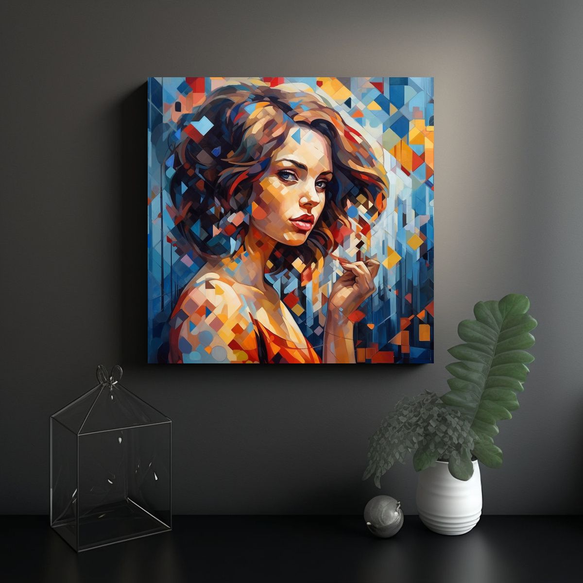 GENERICO - Cuadro Moderno Originalidad Descubriendo Realismo 80x80 Cm