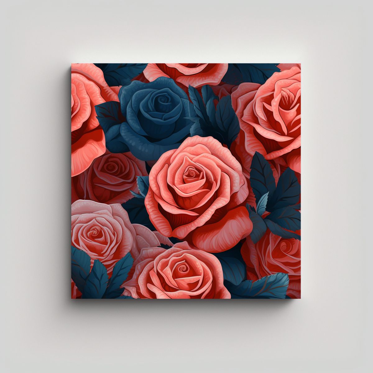 GENERICO - Cuadro Conceptual Ultra Detallado - Frotz Roses 80x80 Cm