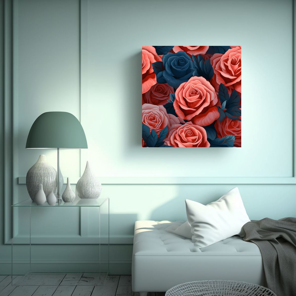GENERICO - Cuadro Conceptual Ultra Detallado - Frotz Roses 80x80 Cm