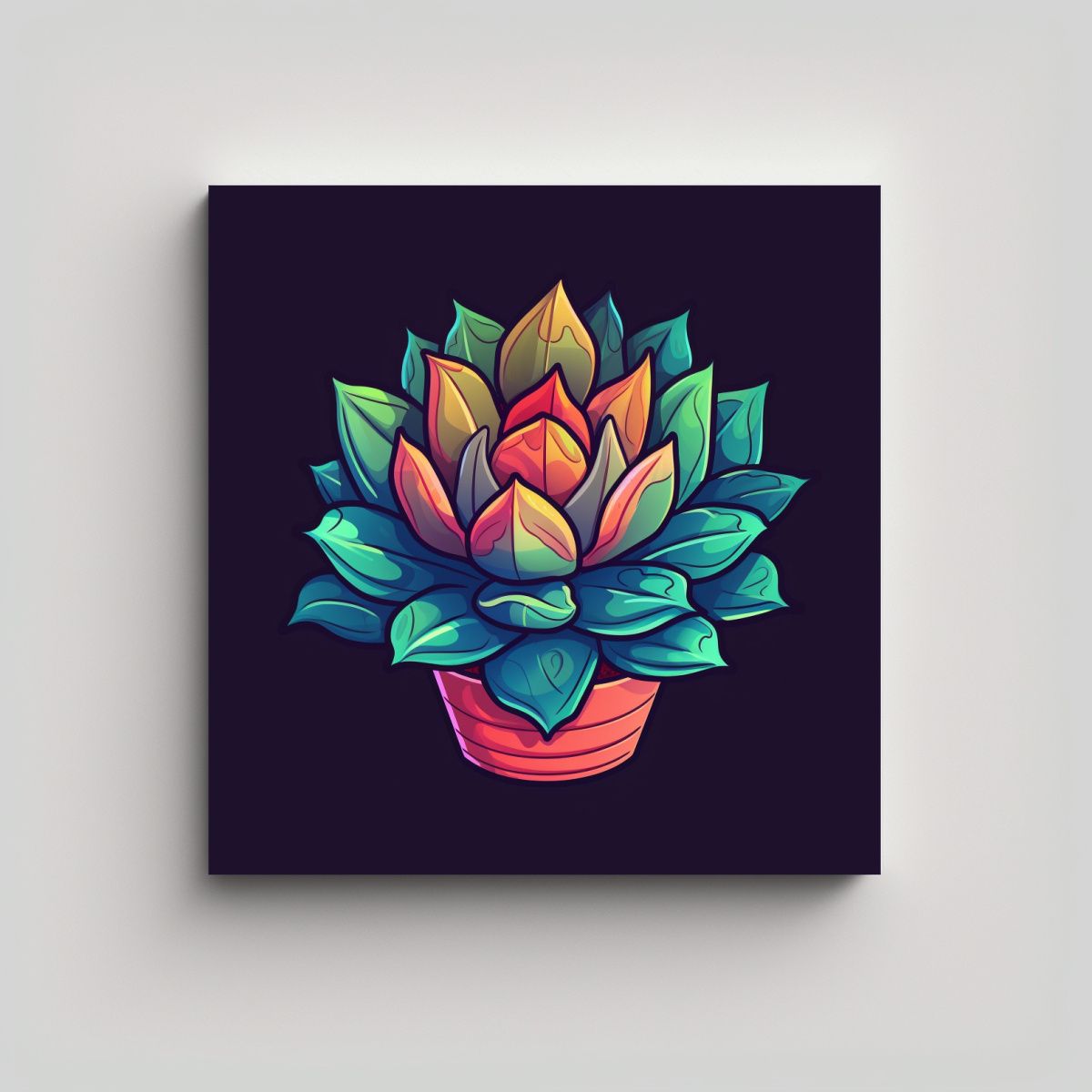 GENERICO - Icono De Suculenta Hermosa En Estilo Vectorial 90x90 Cm