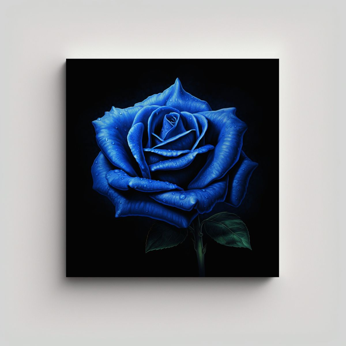GENERICO - Cuadro Decorativo Blue Rose Creatividad Y Arte 80x80 Cm.