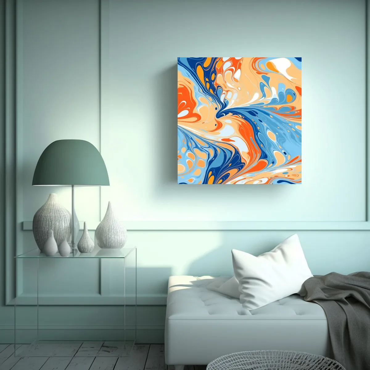 GENERICO - Cuadro Moderno Luminosidad Textura Superficie 70x70 Cm