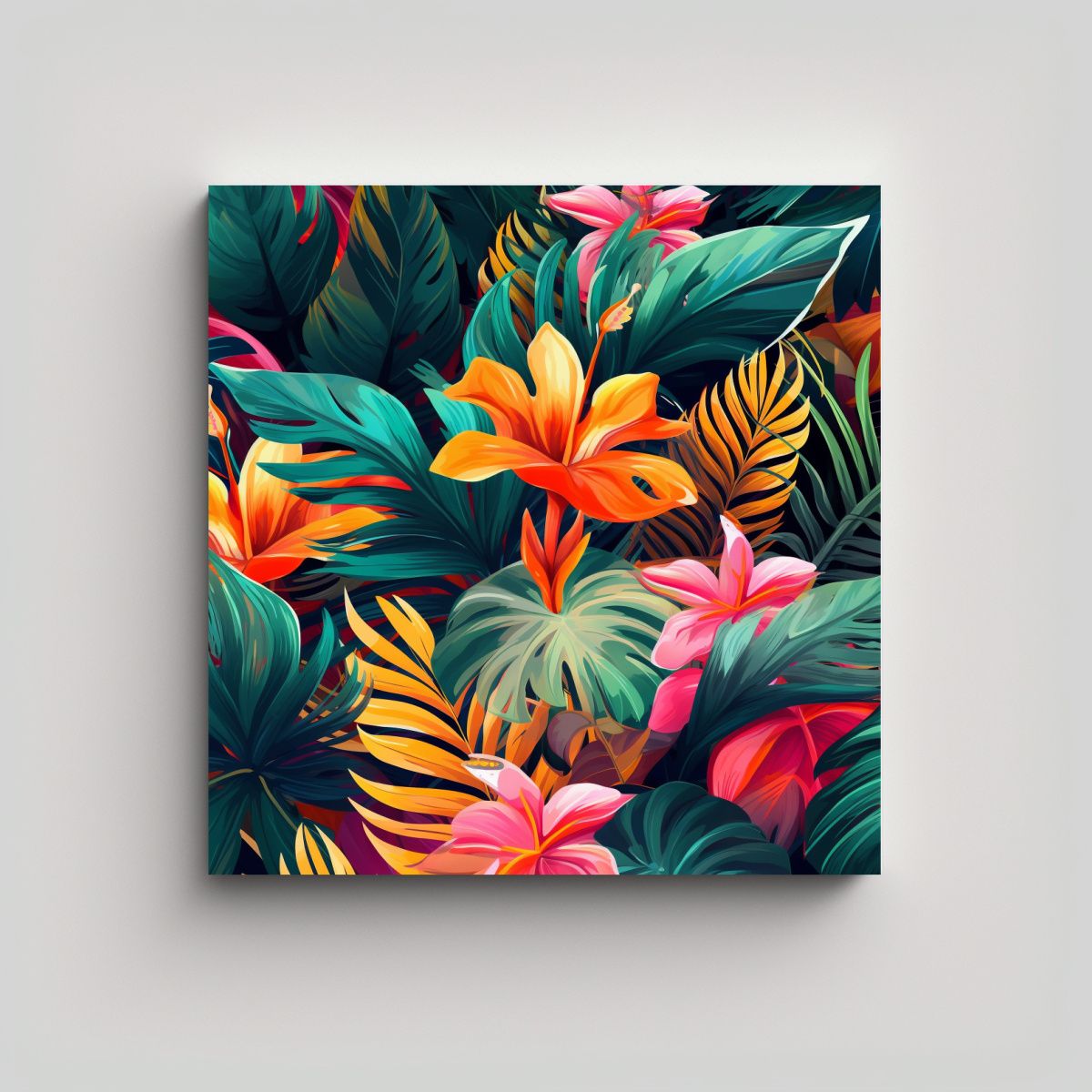 GENERICO - Vintage Street Art Tropicana Lienzo Ilustración 90x90 Cm.