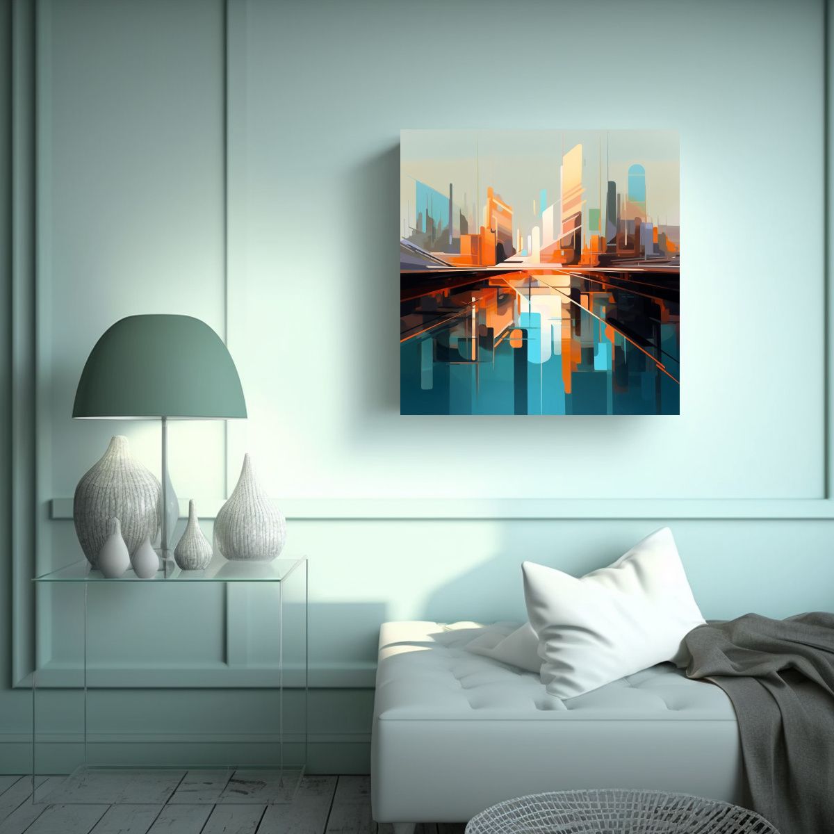 GENERICO - Pintura Abstracta Hermoso Enigmático Peter Del 90x90 Cm