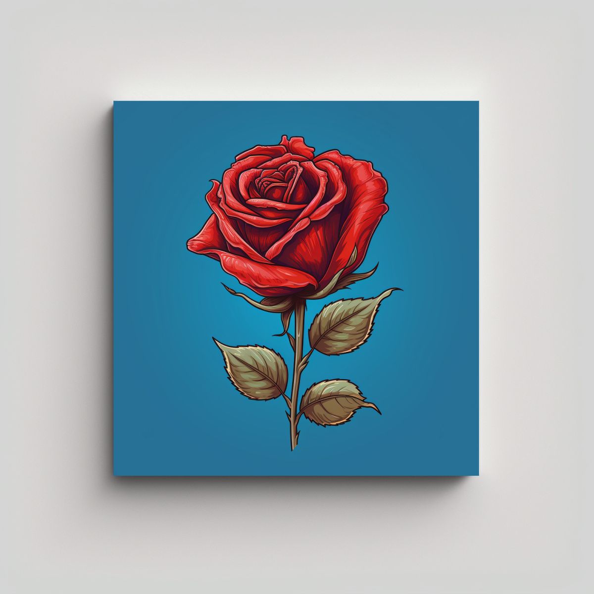 GENERICO - Cuadro Moderno Belleza Natural - Ilustración De 90x90 Cm