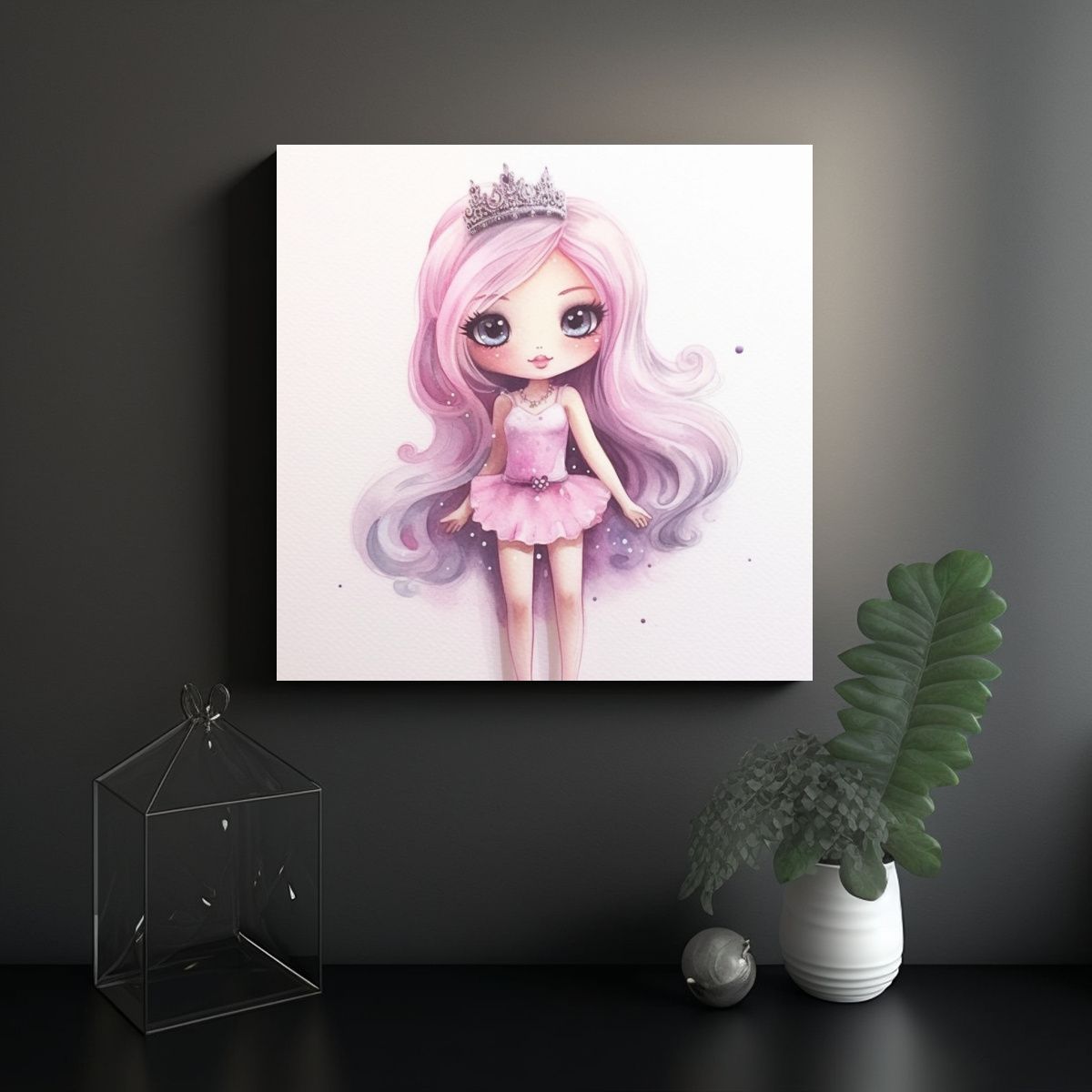 GENERICO - Tela En Bastidor Composición Contraste Estilo 70x70 Cm