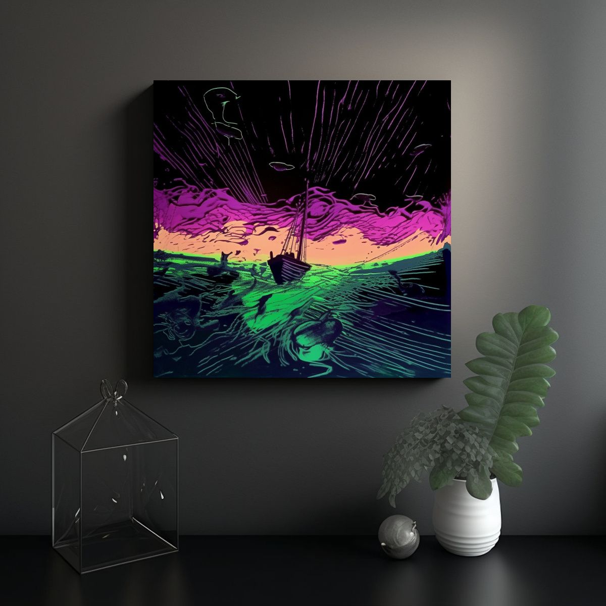 GENERICO - Pinturas Decorativas Elegantes De Arte Moderno En 90x90 Cm