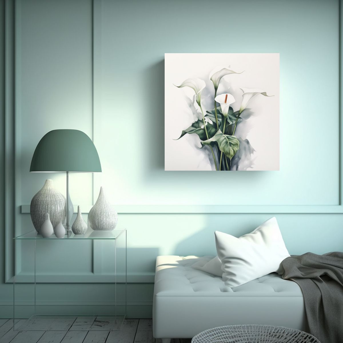GENERICO - Inspiración Moderna Cuadro Decorativo De Calla 70x70 Cm