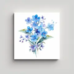 GENERICO - Pintura Individual Vibrante Azul Real Turquesa 70x70 Cm