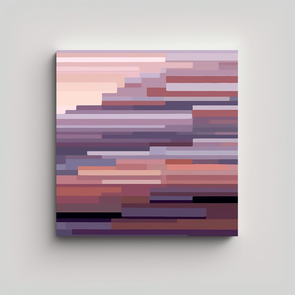 GENERICO - Arte Digital Minimalista Juvenil De Píxeles 90x90 Cm