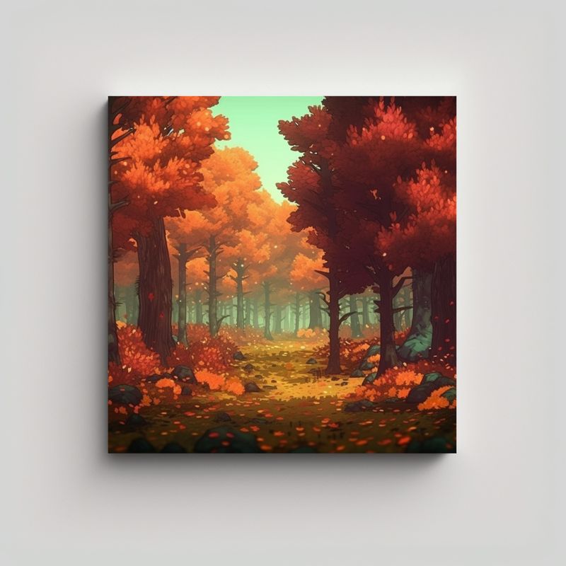 GENERICO - Pinturas Decorativas Nivel Bosque De Arce De Alta 90x90 Cm