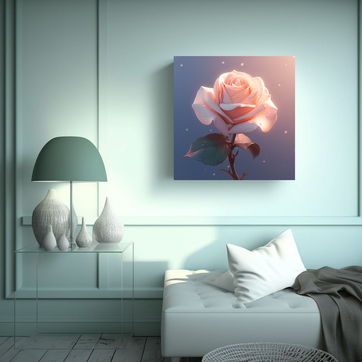 GENERICO - Arte Vintage Alegre En Material De Arcilla 3D - 90x90 Cm