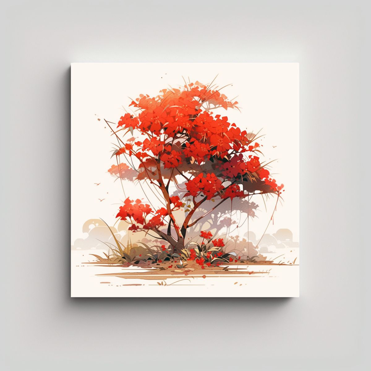 GENERICO - Cuadro Tela Espectacular Estrellados árbol 80x80 Cm.