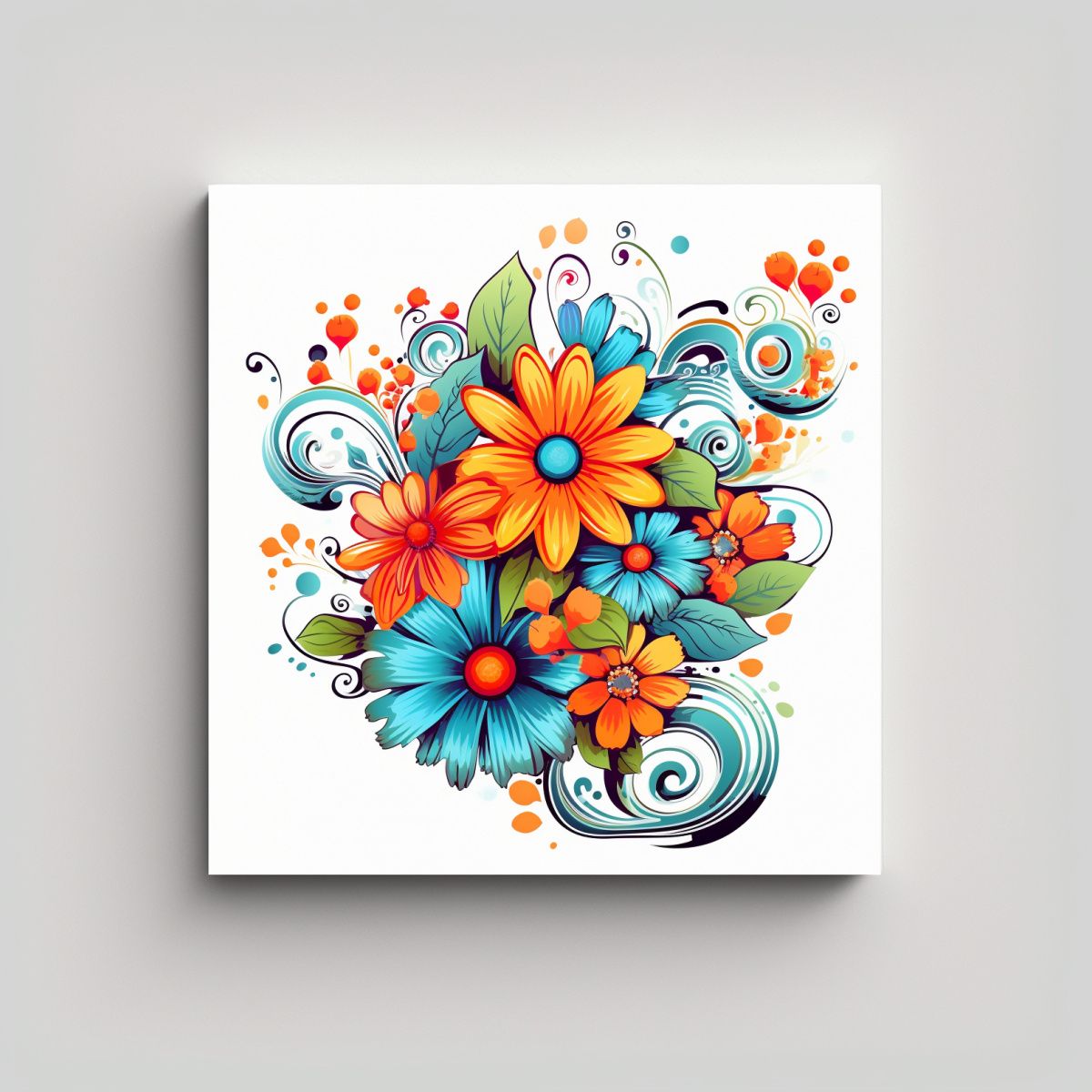 GENERICO - Vanguardia Lienzo Tela Escenario Flowr Clipart 90x90 Cm