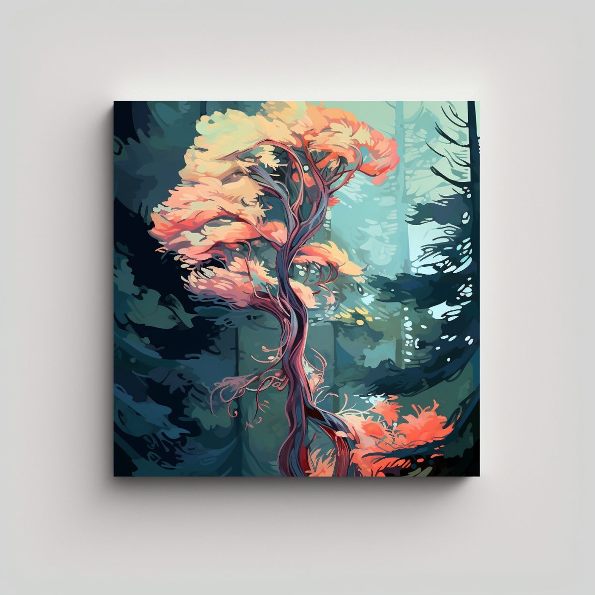 GENERICO - Arte Inspiración Baño Bosque De Secuoya En 80x80 Cm