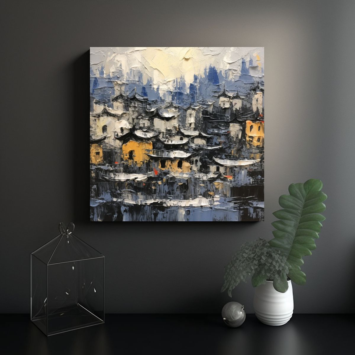 GENERICO - Pintura Estilo Galería Liéñez Chang Li 70x70 Cm