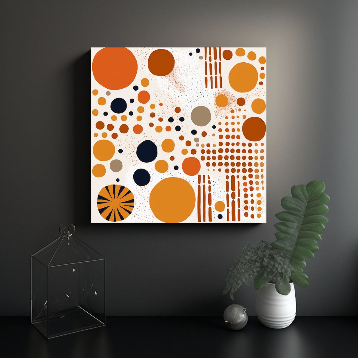 GENERICO - Cuadro De Pared Minimalista Con Patrones 90x90 Cm