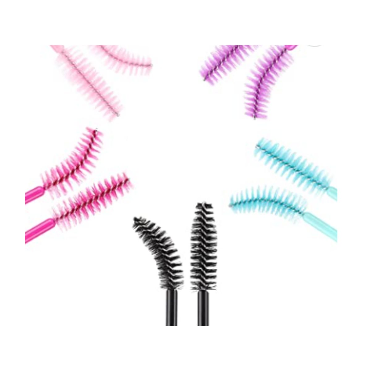 GENERICO - Pack 24 Cepillos Pestañas Cejas Multiuso Violeta