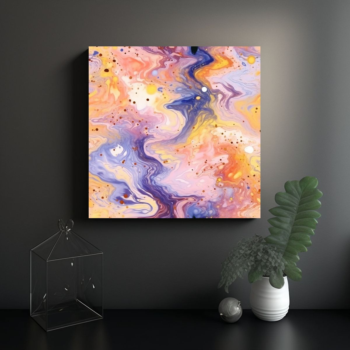 GENERICO - Cuadros Decorativos De Cocina En Tonos Pálidos 80x80 Cm