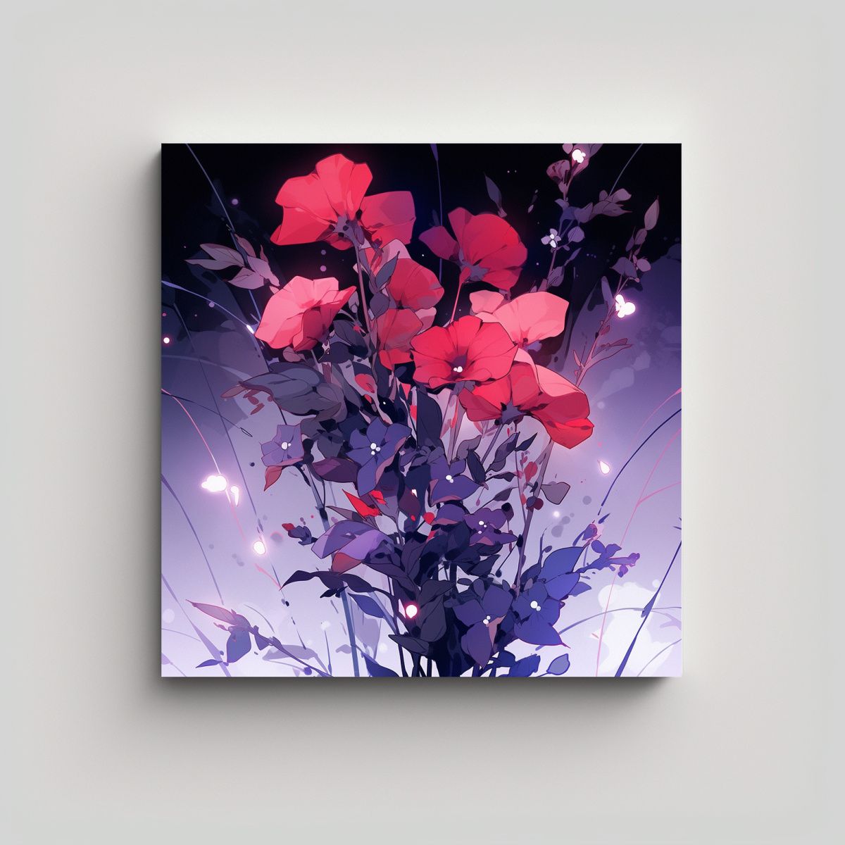 GENERICO - Cuadro En Bastidor Imagen Neonoir Atmosfera 80x80 Cm