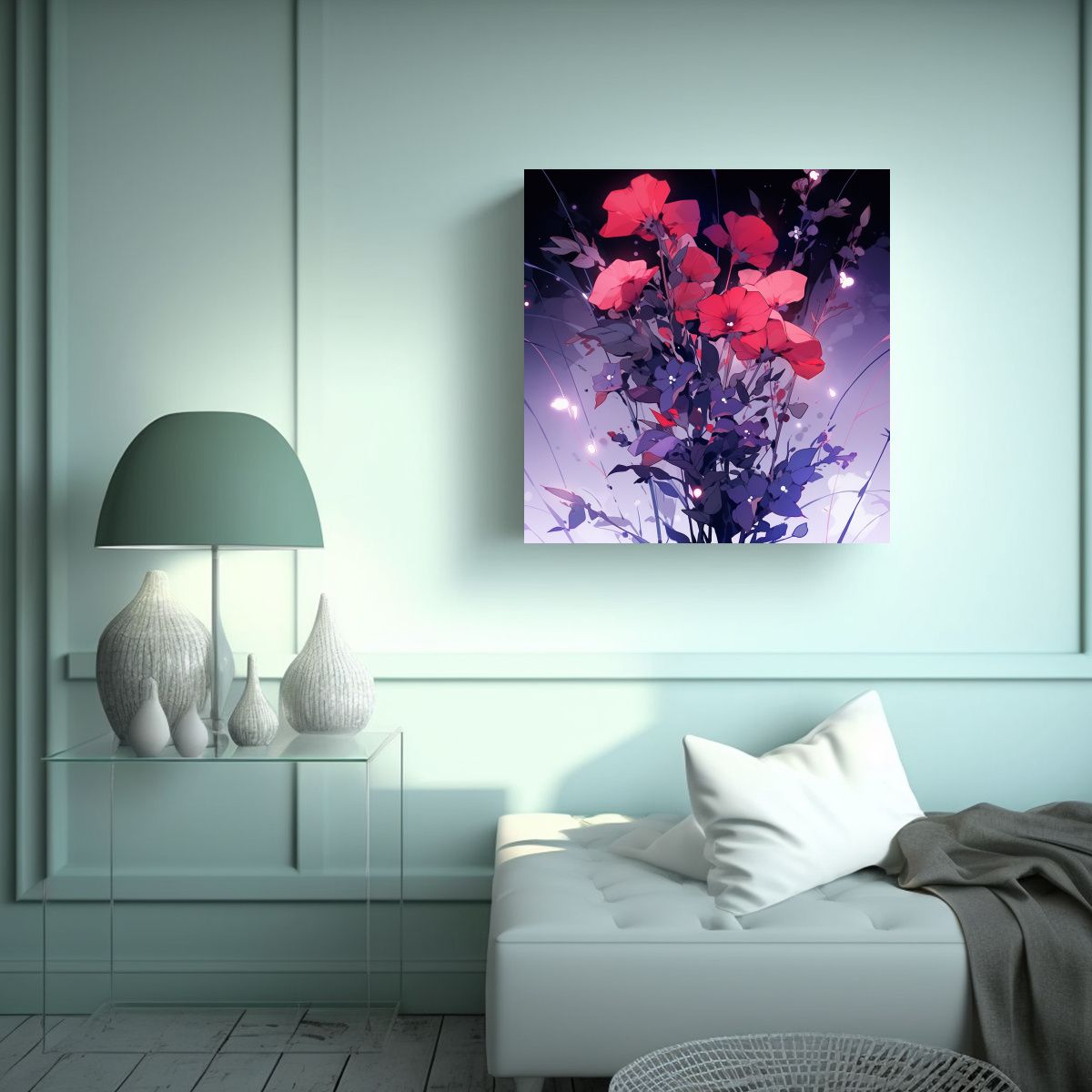 GENERICO - Cuadro En Bastidor Imagen Neonoir Atmosfera 80x80 Cm