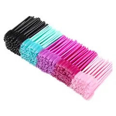 GENERICO - Pack 24 Cepillos Pestañas Cejas Multiuso Rosa