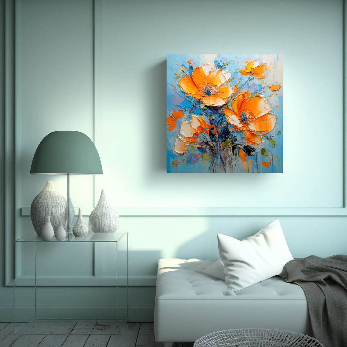 GENERICO - Tela En Bastidor Inspiración Colores Vibrantes 80x80 Cm
