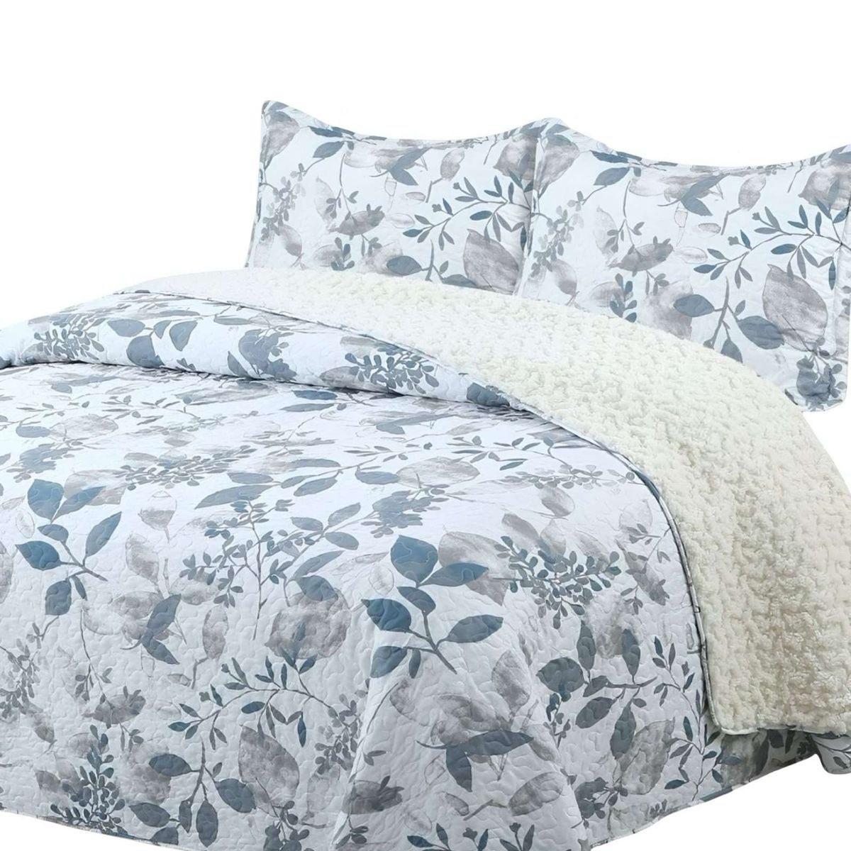 GENERICO - Quilt con sherpa 2 plaza 230 cm x 250 cm