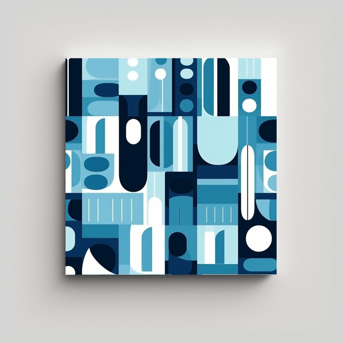 GENERICO - Cuadros Decorativos Inspirados En Tonos Azules Y 80x80 Cm