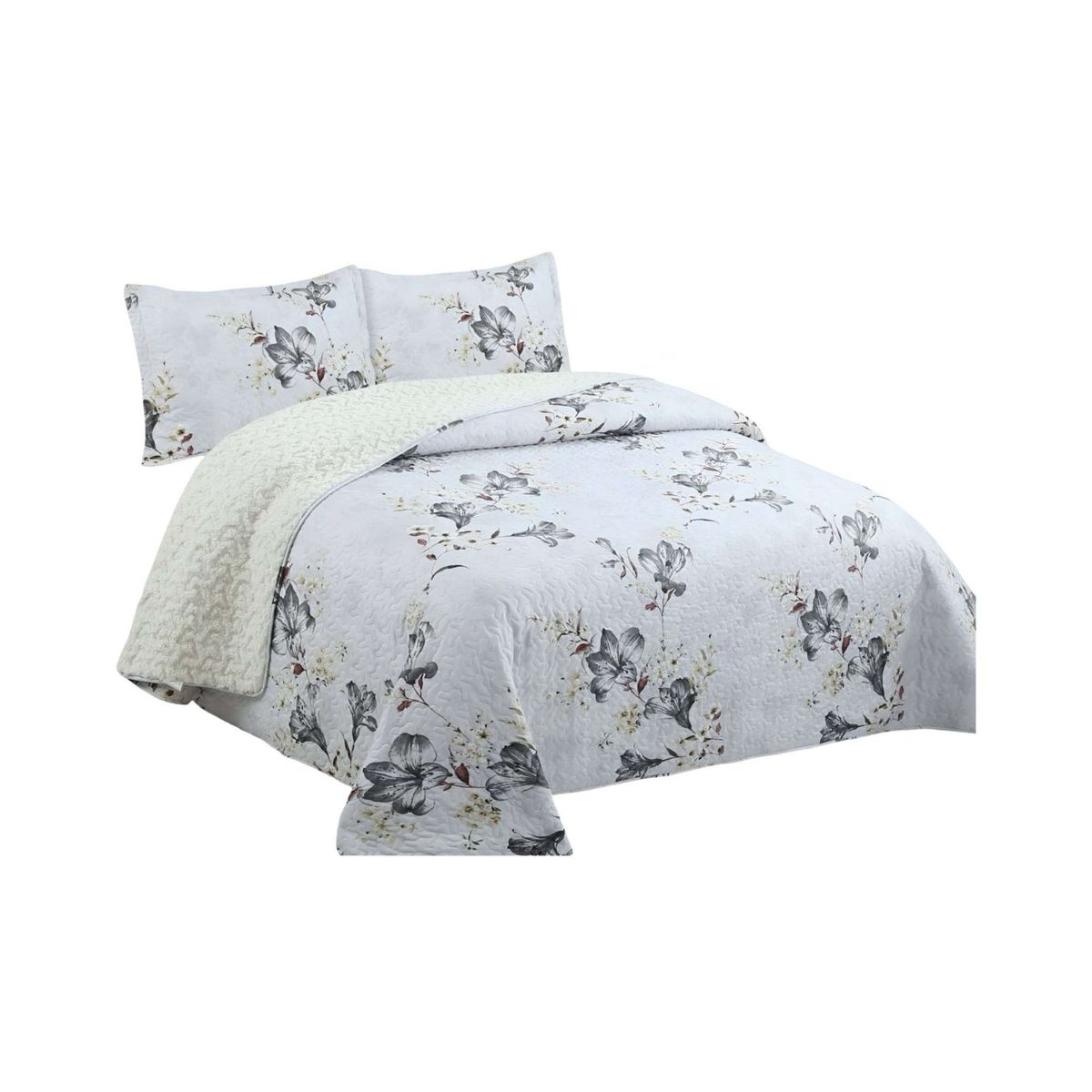 GENERICO - Cobertor Quilt con sherpa 2 plaza 230 cm x 250 cm