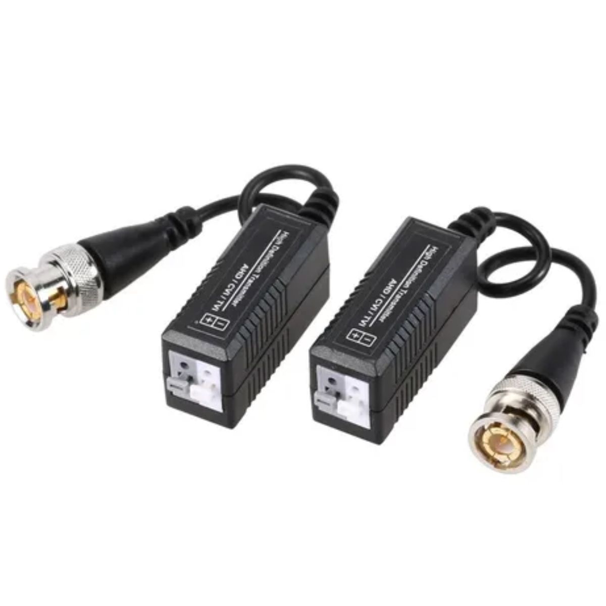 GENERICO - Par Video Balun Pasivo Doble Cable 1080p para CCTV