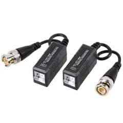 GENERICO - Par Video Balun Pasivo Doble Cable 1080p para CCTV