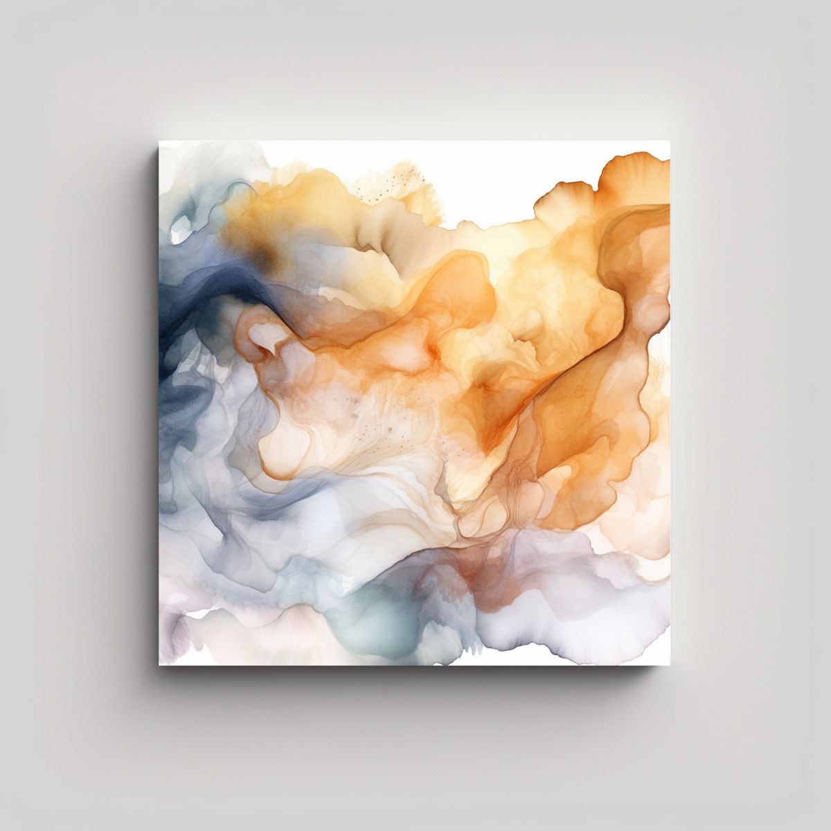 GENERICO - Cuadro Decorativo Abstracto En Acuarela Con Forma 70x70 Cm