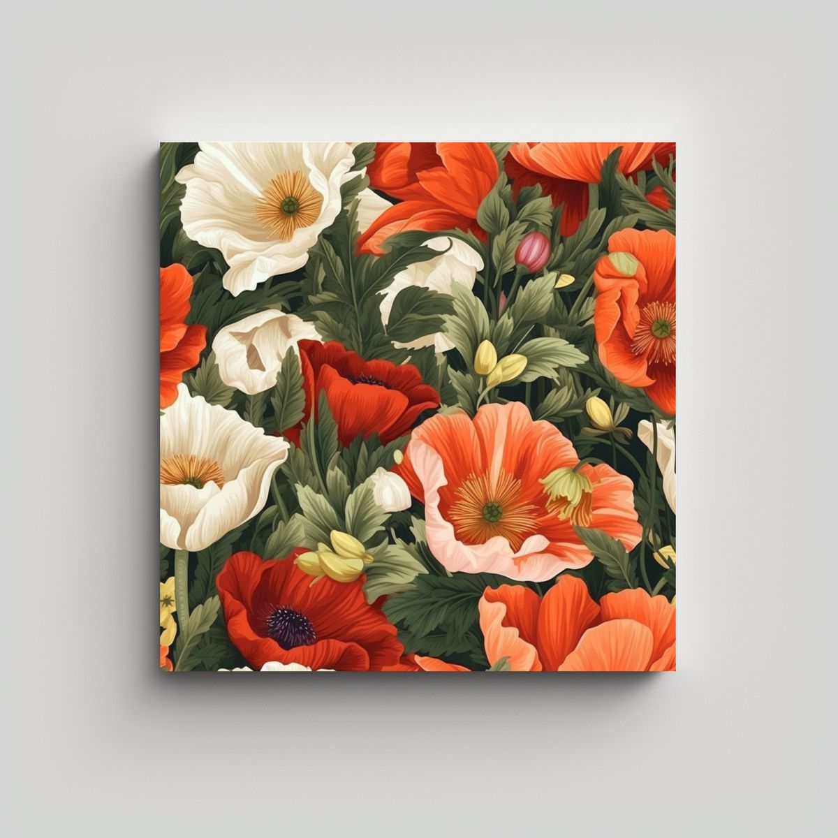 GENERICO - Patrón Botánico Theunens Majestuoso En Tela En 70x70 Cm