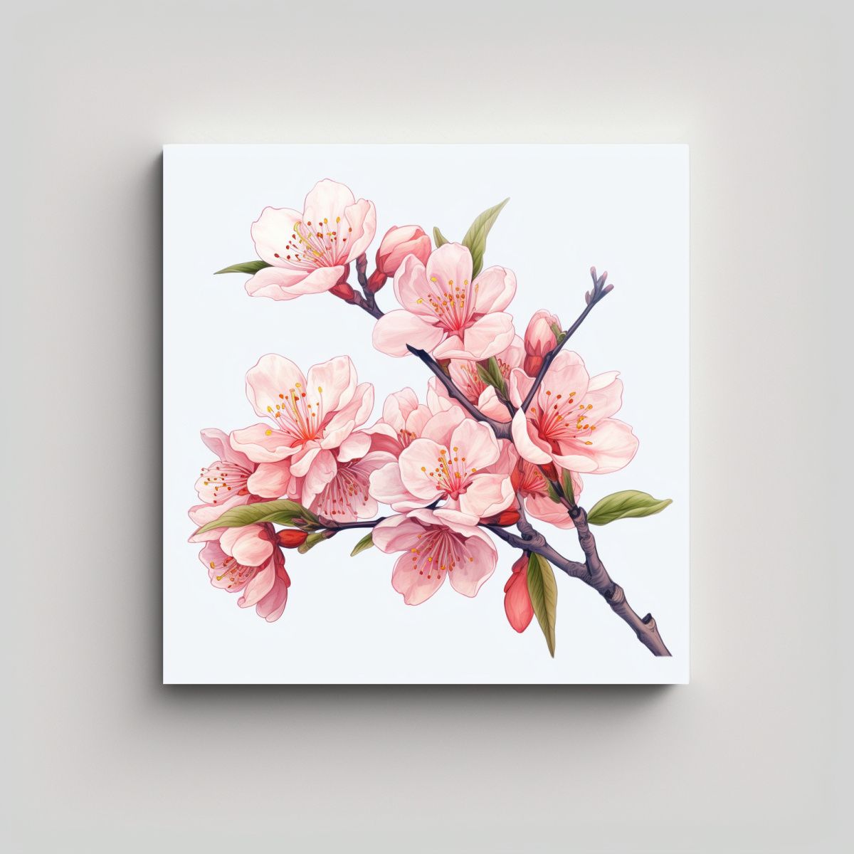 GENERICO - Hermoso Lienzo Multicolor Con Ilustración 80x80 Cm