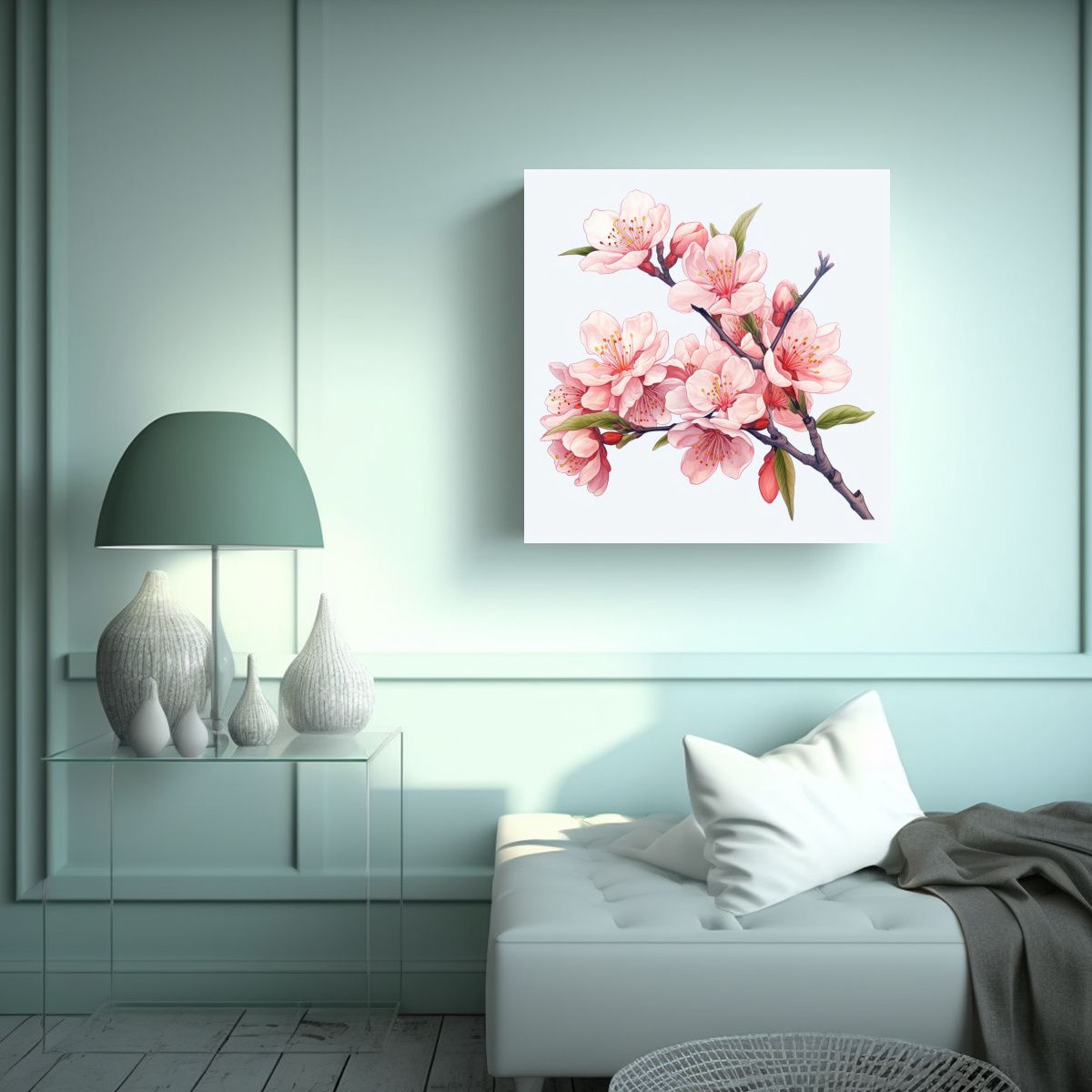 GENERICO - Hermoso Lienzo Multicolor Con Ilustración 80x80 Cm