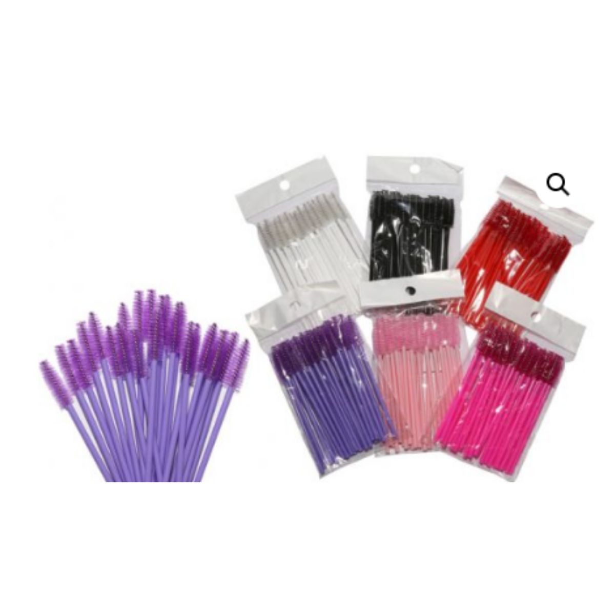 GENERICO - Pack 24 Cepillos Pestañas Cejas Multiuso Rojo
