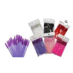GENERICO - Pack 24 Cepillos Pestañas Cejas Multiuso Rojo