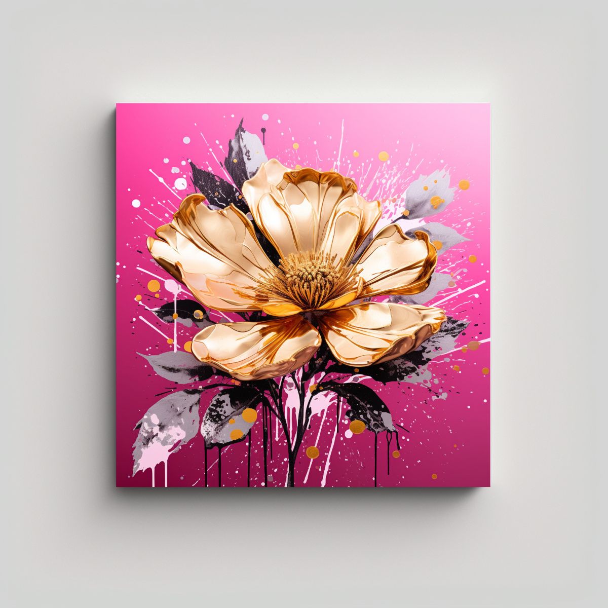 GENERICO - Cuadro De Decoración De Arte Abstracto En Tonos 80x80 Cm