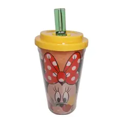 DISNEY - Botella Doble Pared 500ml Bombilla Disney- Minnie