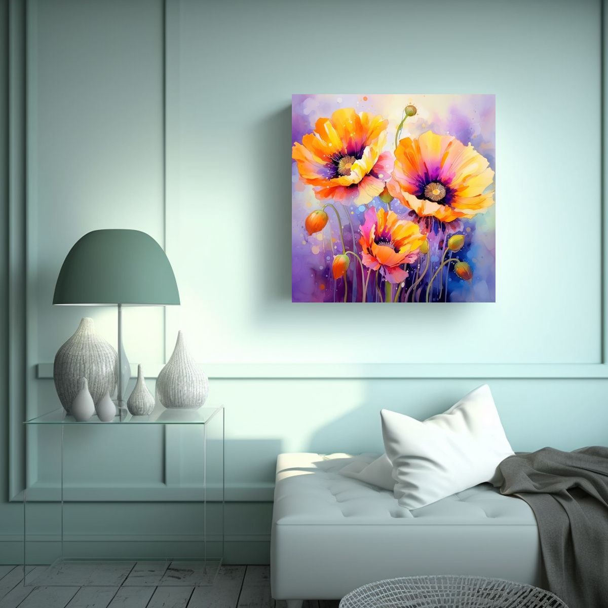 GENERICO - Cuadro Vintage Abstracto Equilibrio Visual A 90x90 Cm.