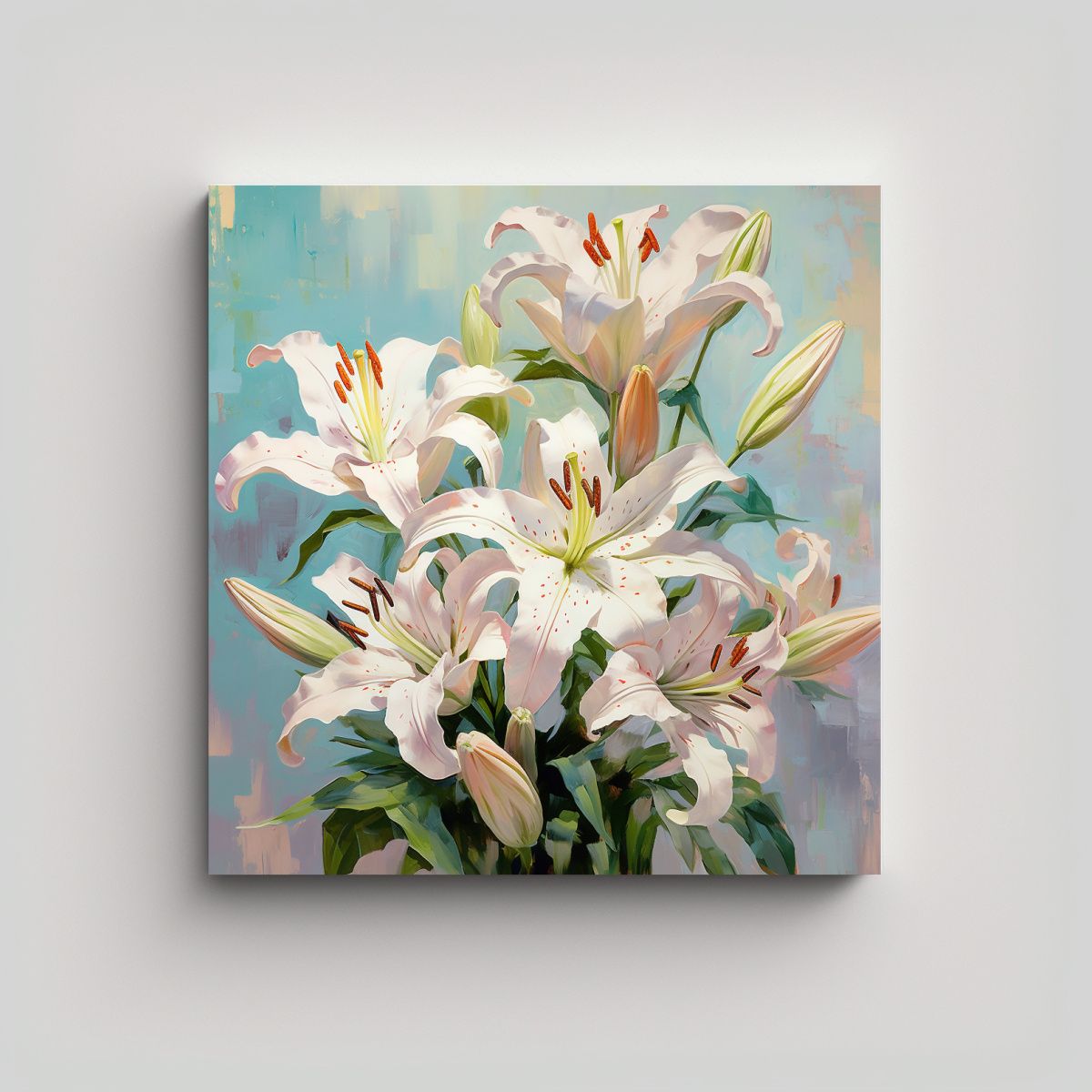 GENERICO - Composición Dinámica De Lirios Orientales En 70x70 Cm