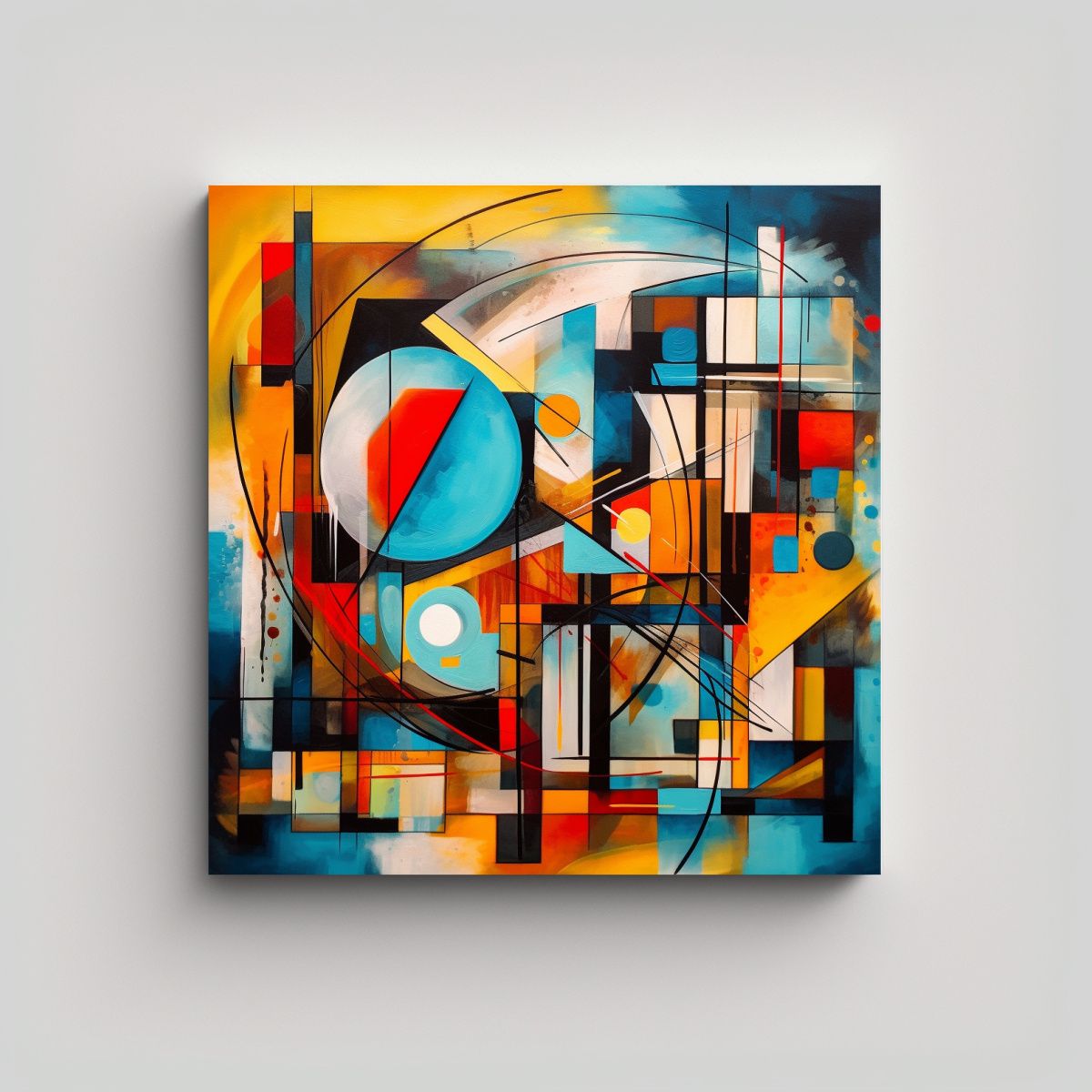 GENERICO - Cuadro Abstracto Impactante Para Generar Una 90x90 Cm