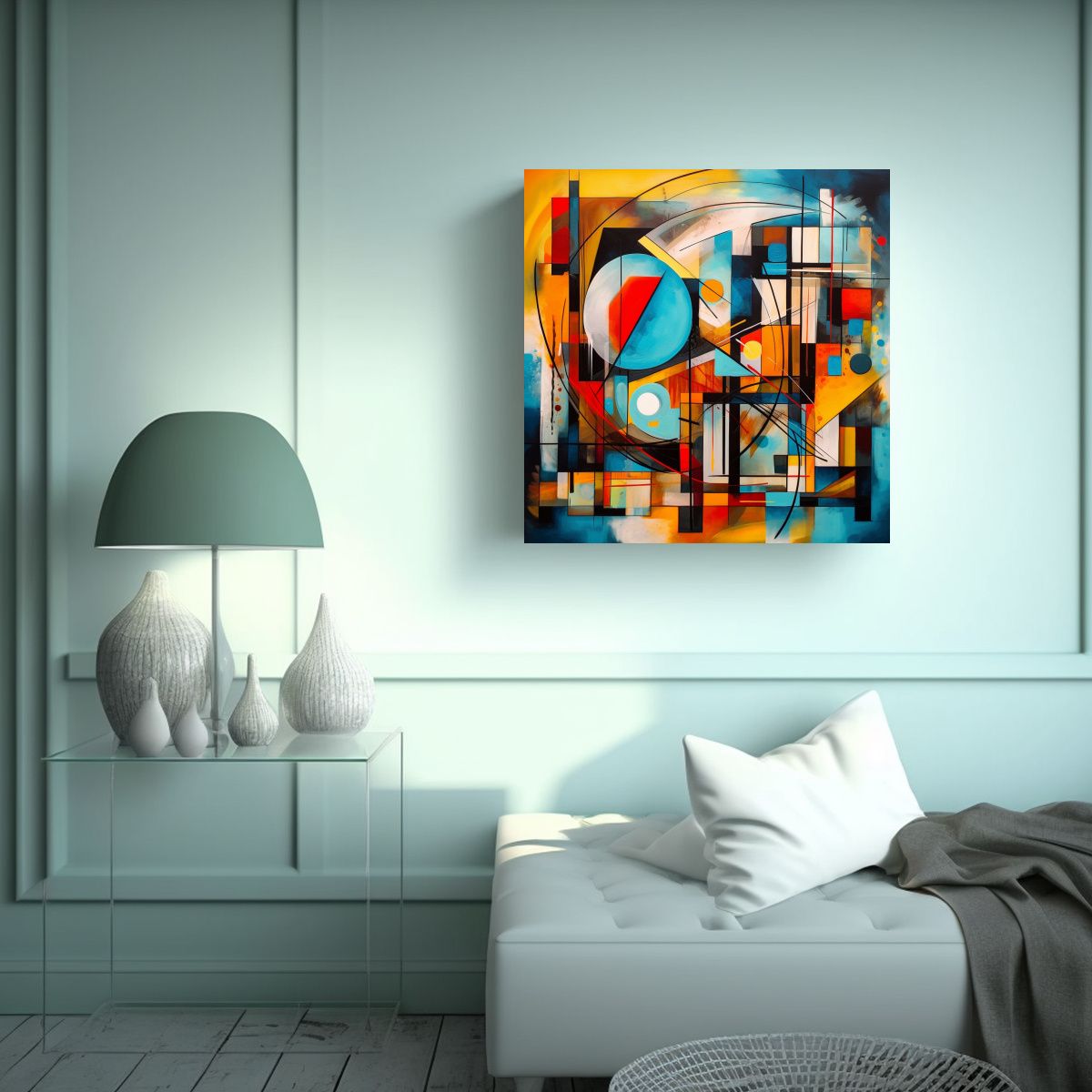 GENERICO - Cuadro Abstracto Impactante Para Generar Una 90x90 Cm