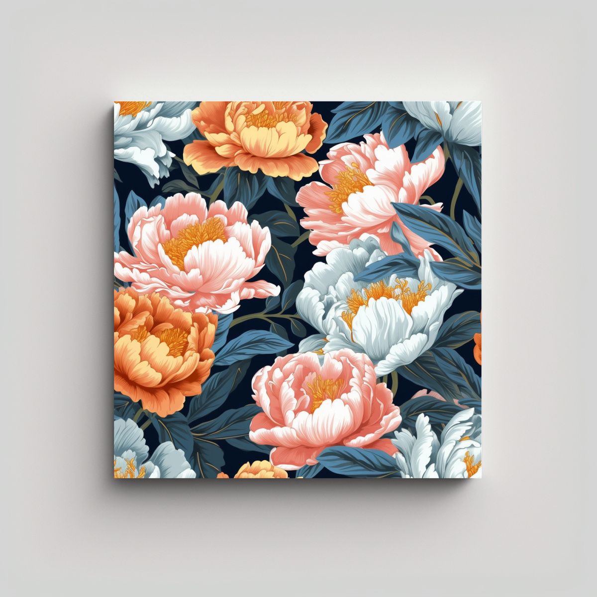 GENERICO - Cuadro Decorativo Tela En Bastidor Con Patrón De 90x90 Cm