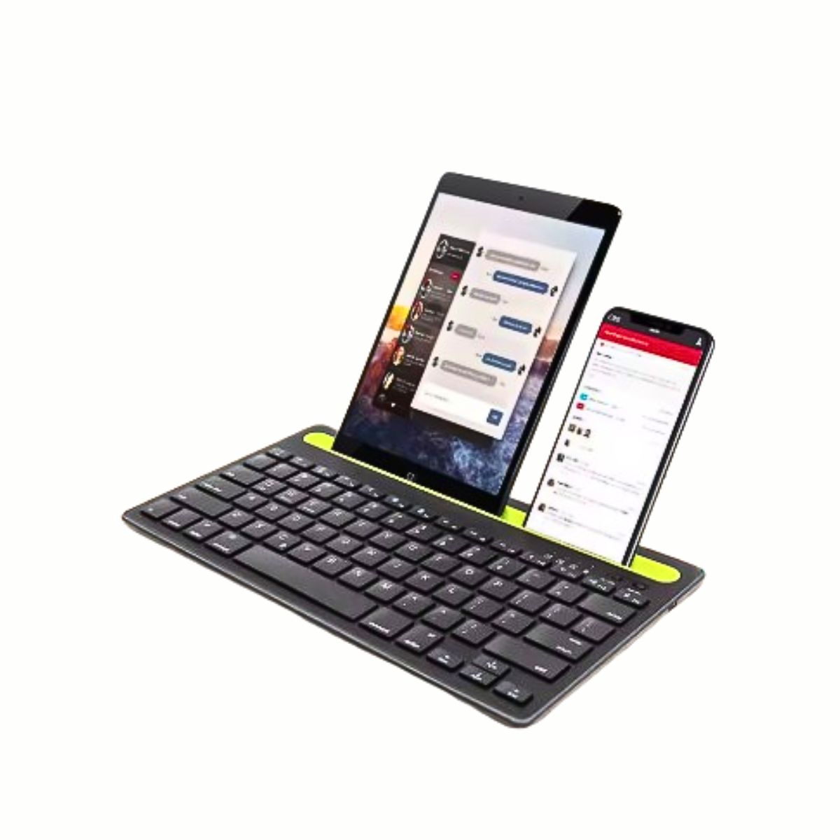 GENERICO - Teclado Inalámbrico Bluetooth Dual Soporte Celular Tablet